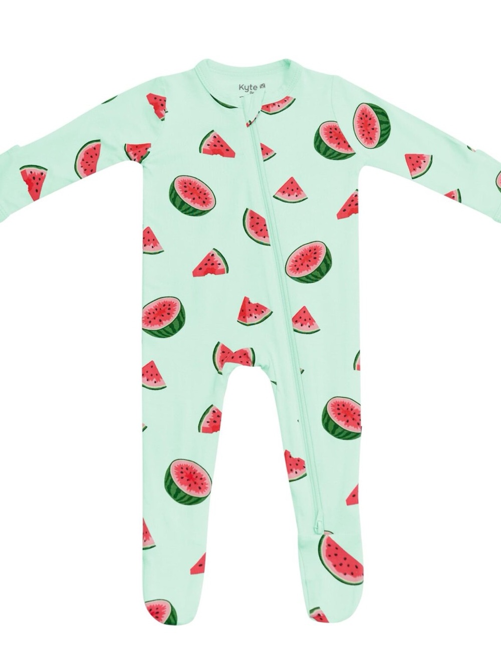Kyte Baby NWT Bamboo Zippered Footie Pajamas Watermelon Print 12-18M